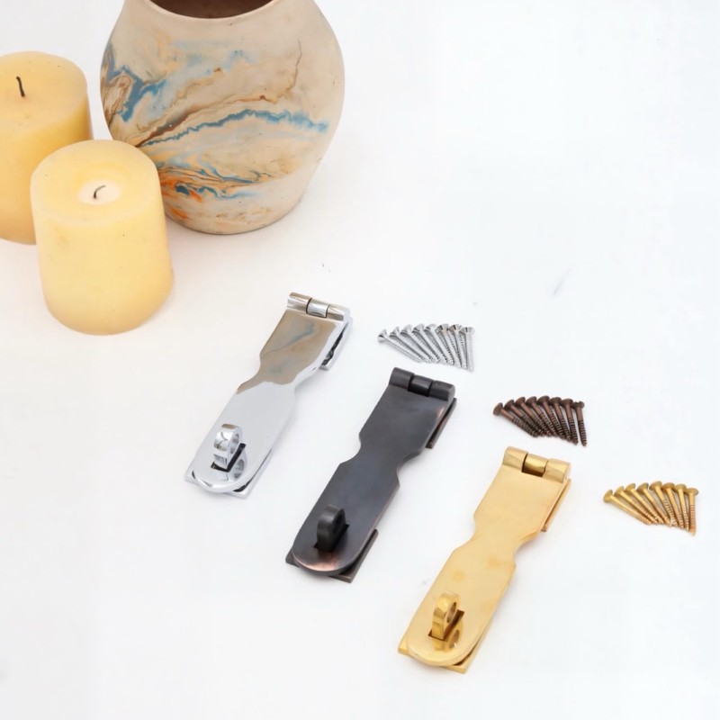 Polished Brass Hasp Lock for Home Or Marine Use 5