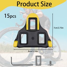 2 Pcs Cleats for Cycling Shoes, Cleats, for Cleats for Shimano SL (SH11 SH12 SH10) & SH51 & Delta Bike Replacement Cleats, Indoor Cycling Road Bike Pedal Cleat Set