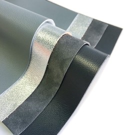 (5x5, Gray/Silver) - Grey Leather Fabric for Crafts: 5 Sheepskin Sheets of Grey with Silver Leather Hides 5x5In/12x12cm