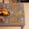 XCHI Thanksgiving Fall Pumpkin Turkey Placemats Set of 4 Table
