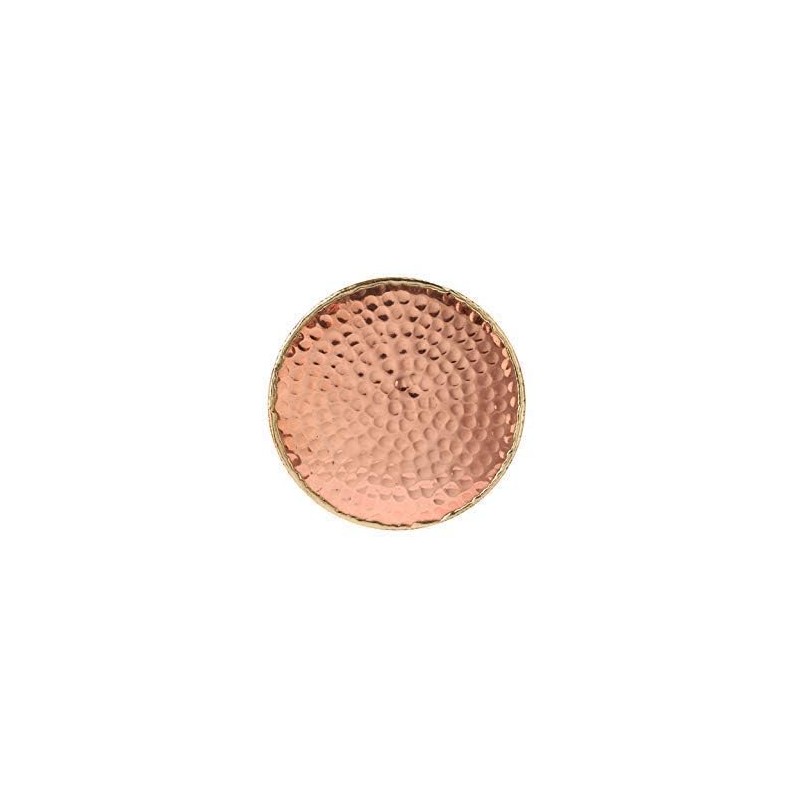 GoCraft Hammered Copper Coasters | Handmade Coasters with Padded Cork