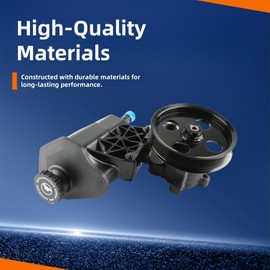 ADIGARAUTO Power Steering Pump with Reservoir & Pulley Compatible with 2007 Chrysler Aspen 2004-2007 Dodge Durango 2002-2007 Dodge Ram 1500 3.7L/4.7L/5.7L/5.9L | Replace# 52113364AH, 20-70269