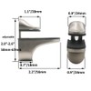 Adjustable Wood/Glass Shelf Bracket Wall Mount, Brushed Nickel, 4 Pack