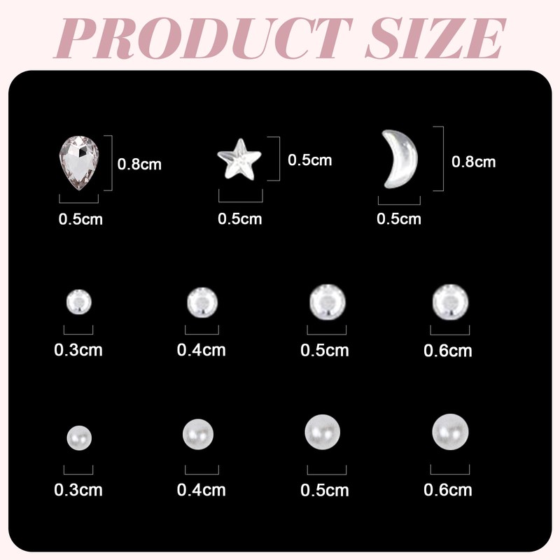 Soodyoow 850 Pcs Face Gems, 5 Sheets Gem Stickers, Rhinestones