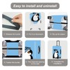 Cute Penguin "Mine" Luggage Cover Set, Cartoon Animal Print Waterproof