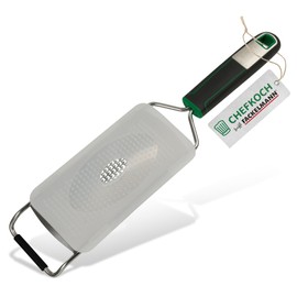 Chefkoch Premium Hand Grater - For Fine Grating of Cheese, Nutmeg, Zest (Lime, Lemon) & Co - For Highest Precision & Elegance When Garnishing - Grater with Ergonomic Handle