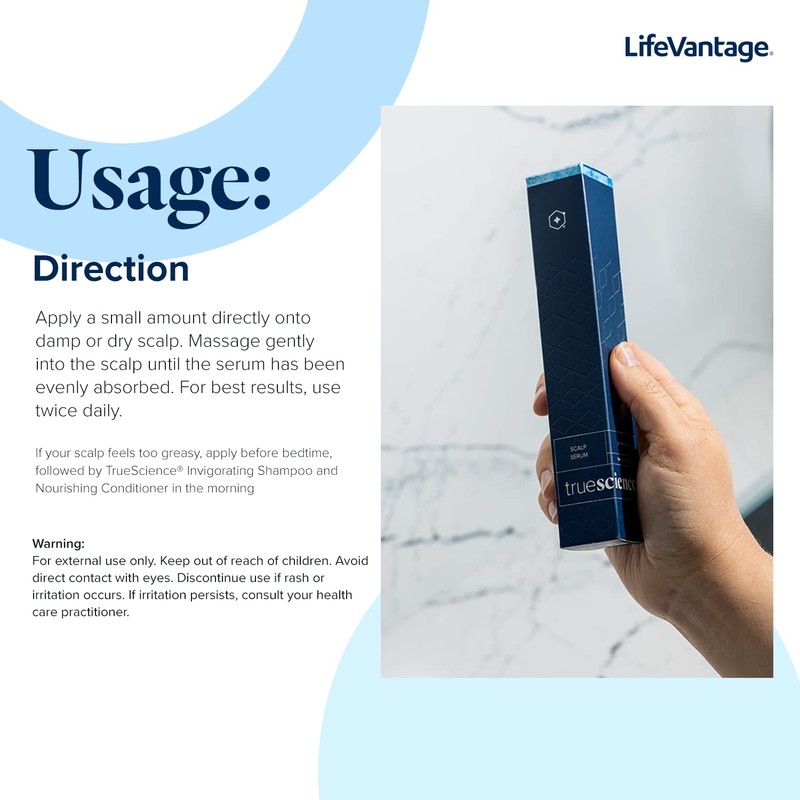 TrueScience by LifeVantage Hair Growth Serum, 50ml - Supports Healthy