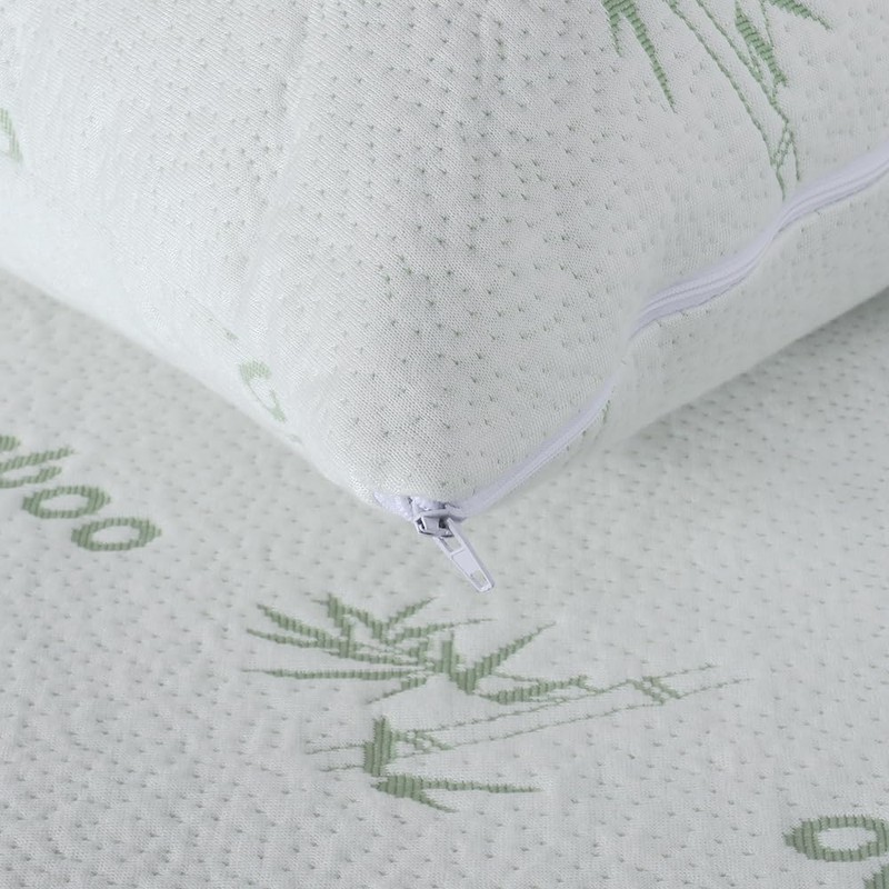 Dreamaker Twin Pack Bamboo Knitted Waterproof Pillow Protector, Naturally Anti-Microbial