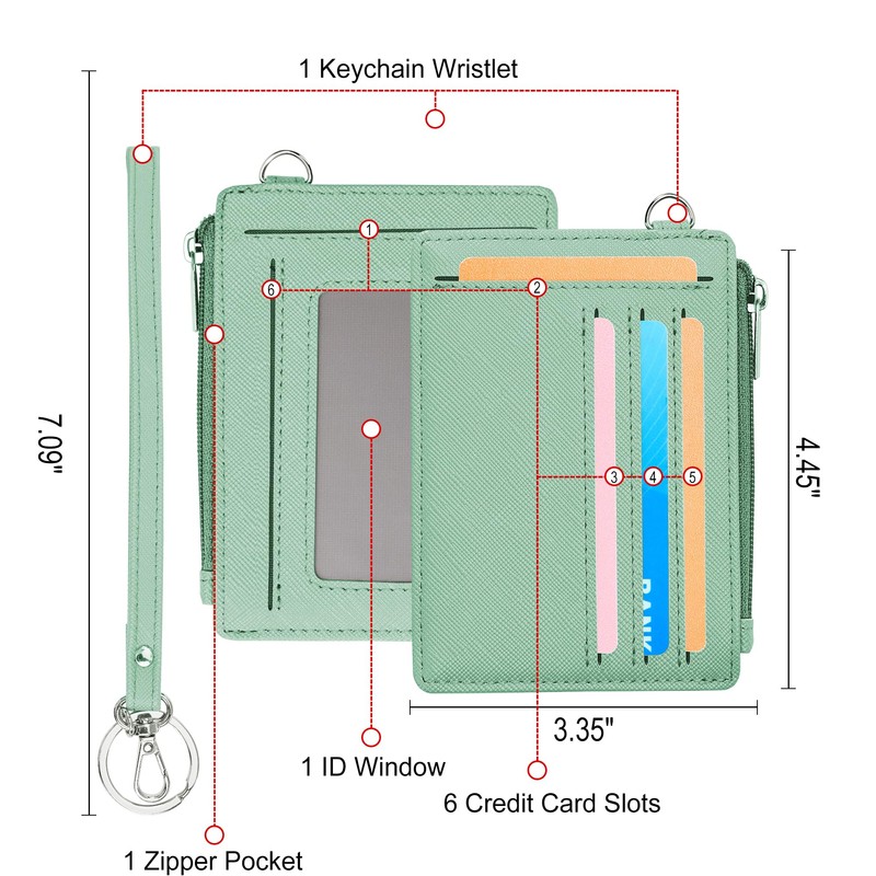 Toughergun Credit Card Holder for Women Slim RFID Blocking Wristlet