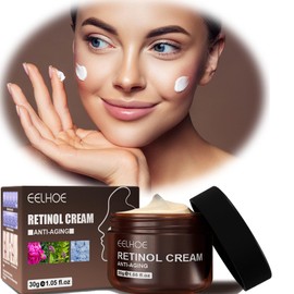 Retinol Gesichtscreme, Retinol Anti Aging Creme, Retinol Feuchtigkeitscreme, Retinol Lift Creme, Retinol-Creme Mit Hyaluronsäure, Strafft Und Hellt Den Hautton Auf (30g)