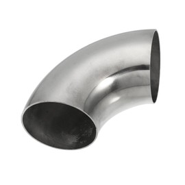 VekAuto 1pcs OD 2.75 Inch 90 Degree 1.5mm Thickness Mandrel Bend Elbow SS304 Stainless Steel Bend Tube Exhaust Elbow Pipe for Car Modified Exhaust System Auto Accessories