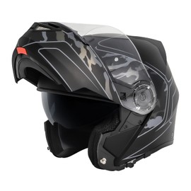 VCAN VX28 Full Face Modular Flip-Up Motorcycle Helmet ECE & DOT Approved, Coolmax Cheek Pad & OTG Ready