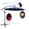 10 ft Outdoor Solar Powered LED Lighted Patio Umbrella Waterproof