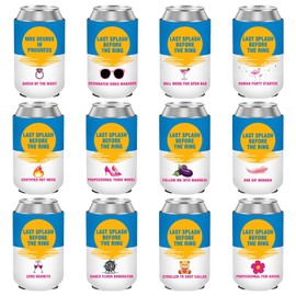 Bride Soon Bachelorette Party 12 oz Can Cooler Sleeves 12 Pack, Bachelorette Party Accessories, Can Cooler Insulated Set in Different Designs, Bridesmaid Bachelorette Party Favors Supplies, Standard
