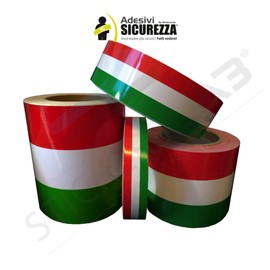 StickersLab Lunghezza Lunghezza Racing Stripes, Tricolore Look, Available in 4 Sizes, 10 cm