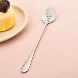 Girlfriend Boyfriend Anniversary Birthday Gifts for Husband Wife Christmas Gifts for Best Friend Enjoy Your Coffee Love You Spoon Gifts for Sister Funny Gifts for Coffee Lovers Gifts for Women Men