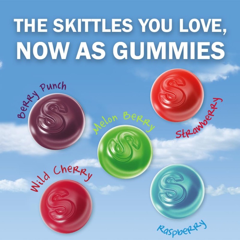 SKITTLES Gummies Wild Berry Fruit Gummy Candy, 4.2 Oz Bags