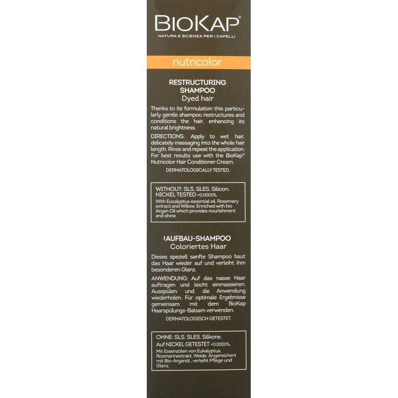 BIOKAP Coloured Hair Building Shampoo with Organic Argan Oil and