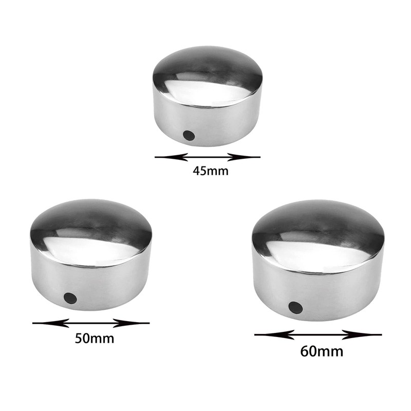 Leliafleury 4Pcs Handrail End Caps Stainless Steel Round Banister End