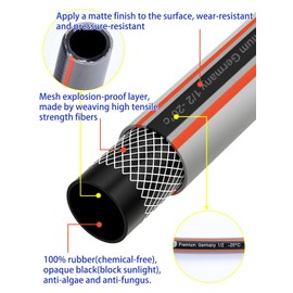 Abimars Garden Short Hose Pipe 1/2” with 2 PCS 1/2'' Brass Hose Pipe Connectors, 1m Hose Pipe Extension kit, Garden Hose Pipe Extension to Connect Hose Reel to Your Tap