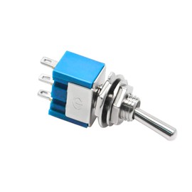 QitinDasen 15pcs Professional 6A / 125V Car Mini Rocker Switch, SPDT 3-Pin Rocker Toggle Switch MTS-102, ON/ON 2 Position Rocker Switch with Metal Lever