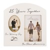 25th Anniversary Then & Now Double Photo Frame from Amore