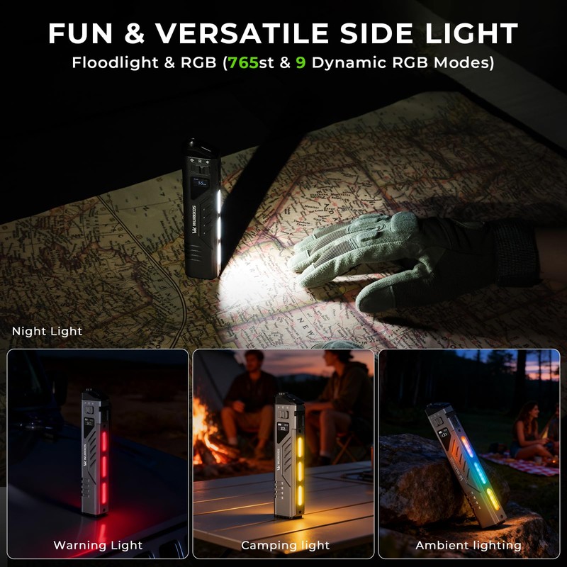 Wurkkos TD11 LED Flashlight, Tactical, 3,000 Lumens, Ultra Thin, Compact