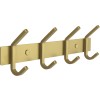 SAYONEYES Brushed Gold Coat Rack Wall Mount with 4 Double