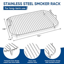FuPatio Stainless Steel Rack Fits for Ninja Woodfire Outdoor Grill and Smoker, Grill Rack for Ninja OG701 OG751 7-in-1 Electric Master Grill Air Fryer Accessories, Dishwasher Safe