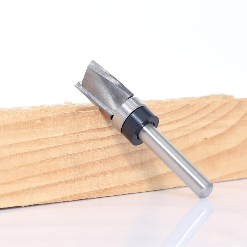 Downcut Spiral Flush Trim Router Bit 1/4 Shank, Carbide Head