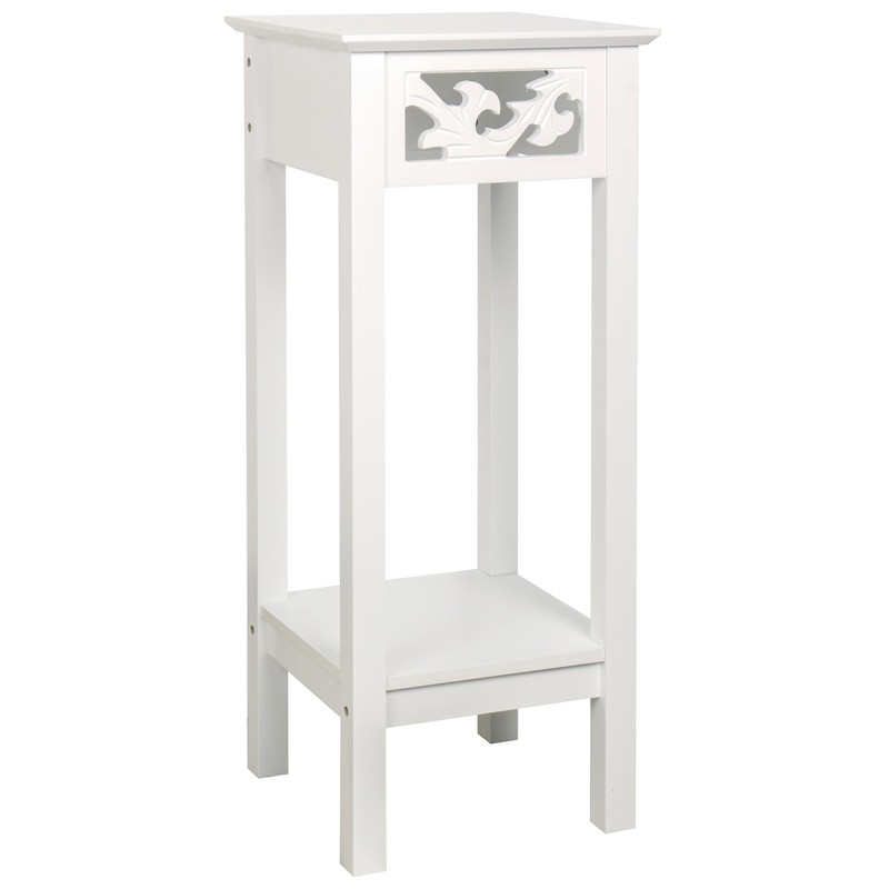 eHemco Plant Decorating Stand End Table Side Table with Storage