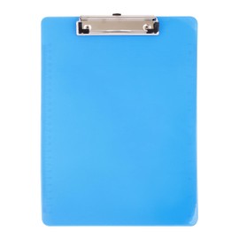 D.RECT Clipboard A4, Plastic Writing Board in DIN A4 Format, Clipboard for Hanging, Clip for Storing Paper, for Office, Kitchen and Workshop, Transparent