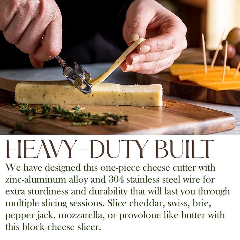 Bellemain Stainless Steel Wire Cheese Slicer - Hand Held Cutter