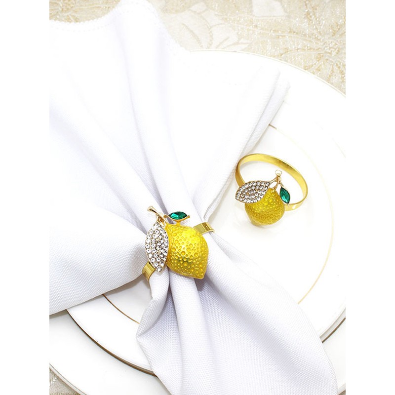 Strawberry and Lemon Napkin Rings Alloy Napkin Rings Napkins Rings
