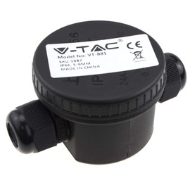 Outdoor IP65 UV Waterproof Round Crossing Box Housing For Electric Cable