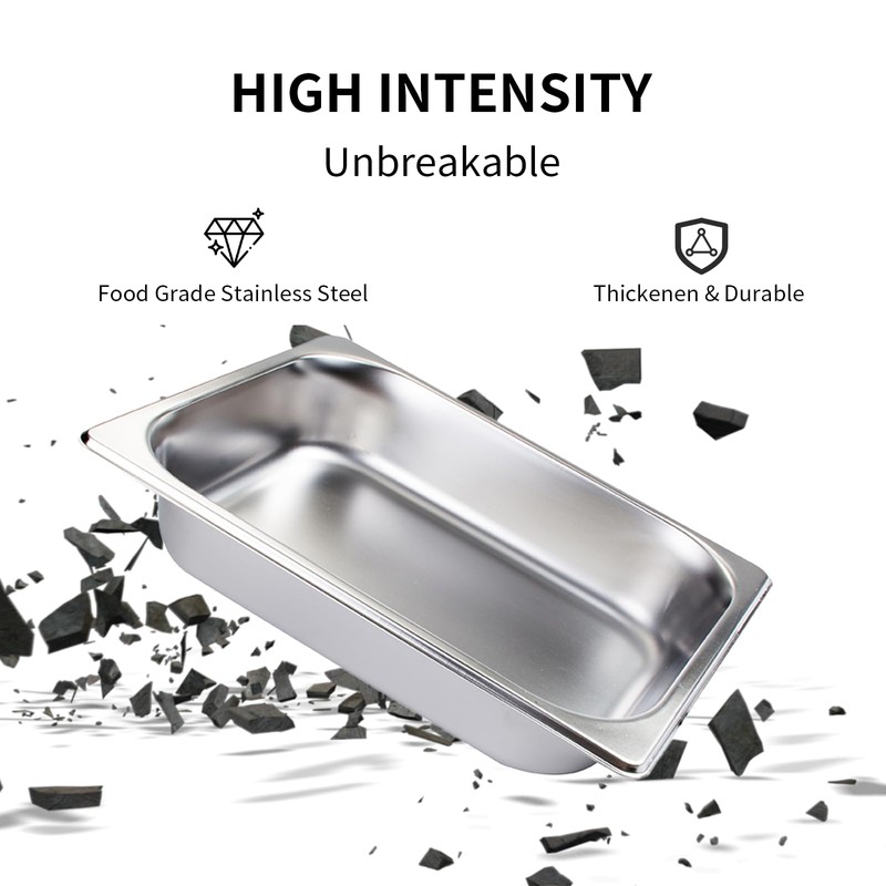 6 Pack Half Size Hotel Pans, 1/2 Size 2.5 Inch
