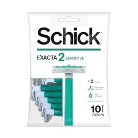 Schick Exacta2 Sensitive - Navaja desechable, 10 unidades (1 unidad)