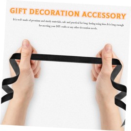 Operitacx 1 Roll Flocking Ribbon Birthday Party Neon Ribbon Glitter One Mini Light Pink Ribbon Sisal Vines Decorations Organizer Gold Wired Velvet Ribbon Bowknot Making Supplies Nylon Black