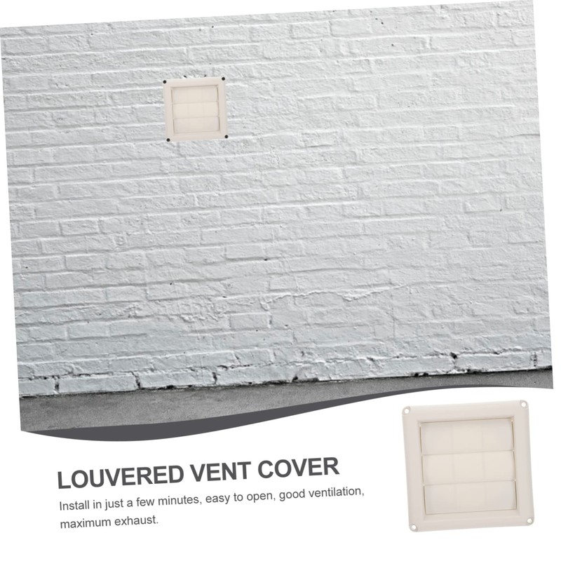 jojofuny 2pcs Louvered Cover for Exterior Wall Exhaust Cap Easy