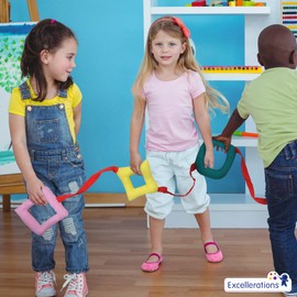 Excellerations Shapes Walking Rope for Kids Classroom Supplies(14-1/2' Long) (Item # WALKROPE)