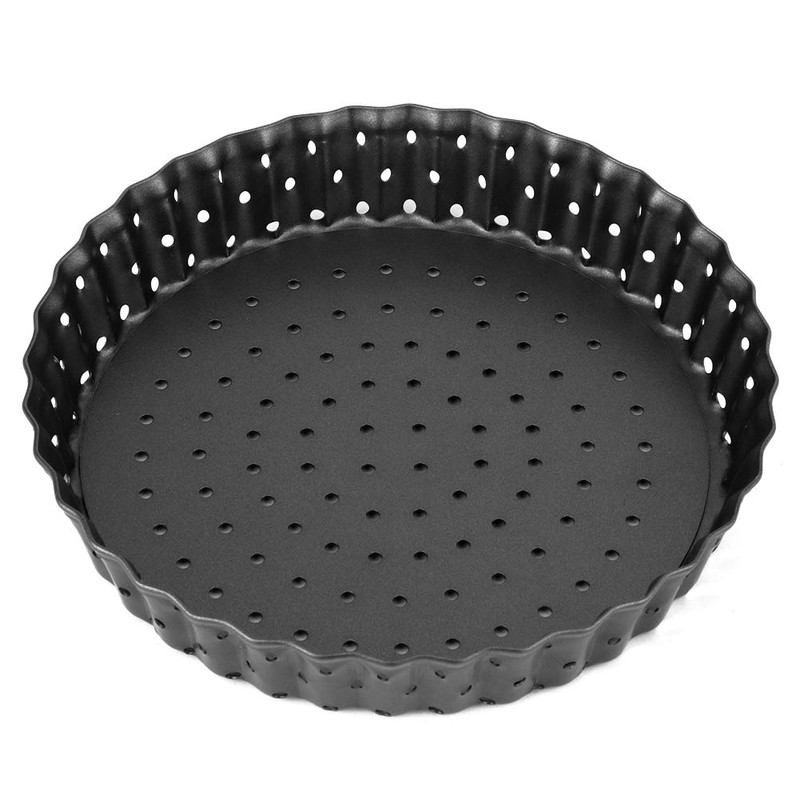 QANYEGN Carbon Steel Pizza Mold Tray, Round Pizza Tray for