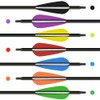 ZSHJG Hunting Arrow Plastic Feathers 3 Inches Fletching Plastic Vanes