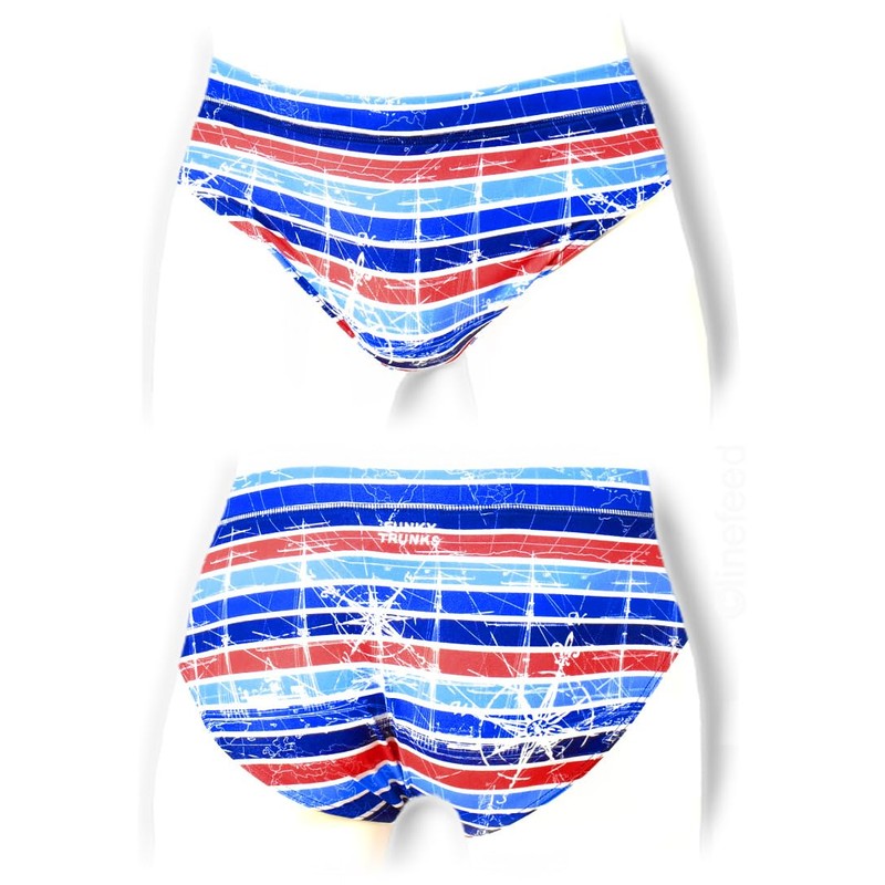 Funky Trunks Herren Badeslip Blau L