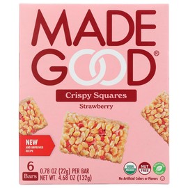 MADEGOOD - Cuadrados de fresa orgánica, 132 g