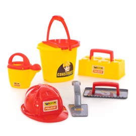Polesie Polesie50205 Bucketset Worker Construct-Summer Toys-7-Pieces, Multi Colour