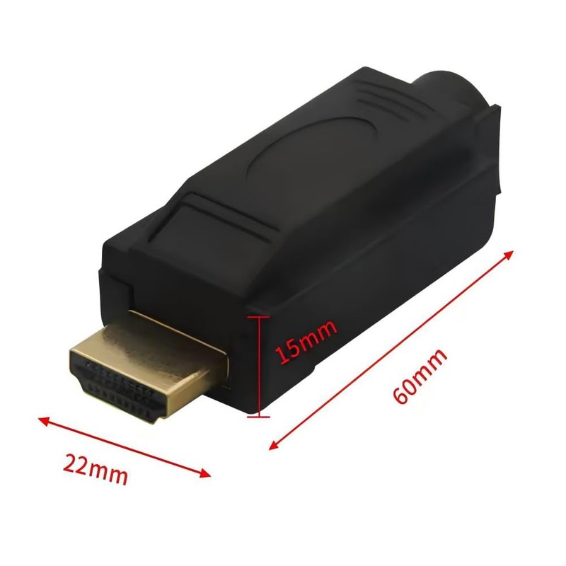 Willwewon 4PCS HDMI Solderless Male Adapter, Gold Plated Connector Breakout