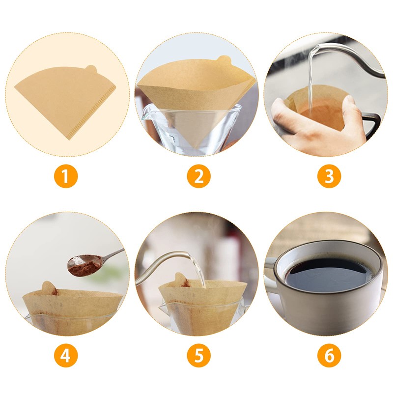 Coffee Filters 2, Cone Coffee Filters, Disposable Natural Paper Filter