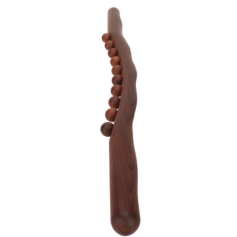 Wooden Scraping Stick Cellulite Removal Lymphatic Drainage 10 Beads Gua