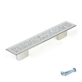M4TEC Chrome Bar Pull Handle for Kitchen Cabinets, Cupboards, and Drawers- Ideal as Bedroom Furniture, Wardrobe Door Handles, and Kitchen Door & Drawer Handles- G5 Series 128mm