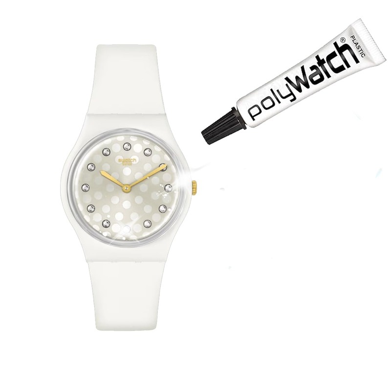 1 PolyWatch Plastic Watch Crystal Scratch Remover Polish with Microfiber